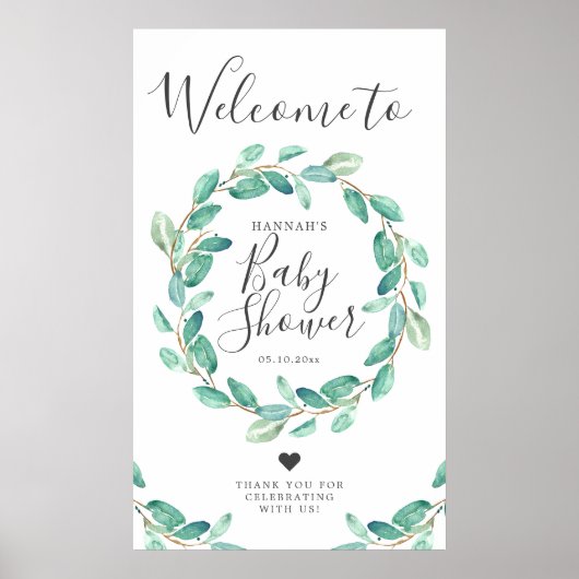 Welkom bij de Baby Shower van Bayou Botanicals Poster (Voorkant)