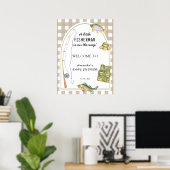 Welkom bij de baby shower van de visser poster (Thuiskantoor)