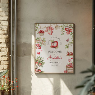 Welkom bij de Baby Shower 'Zoete Appel Van Ons Oog Poster