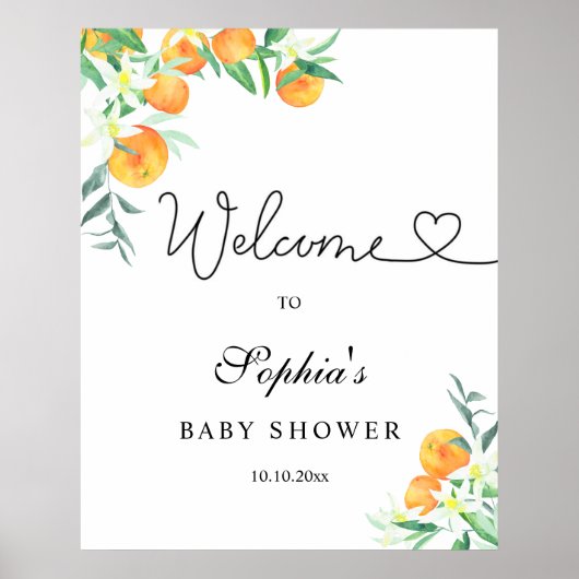 Welkom bij de babyshower van de kleine schat poster (Voorkant)