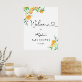 Welkom bij de babyshower van de kleine schat poster (Keuken)