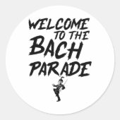 Welkom bij de Bach Parade Bride Squad Gothic Bach Ronde Sticker (Voorkant)
