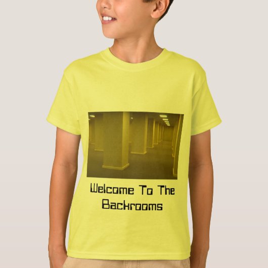 Welkom bij de Backrooms Kinder T-shirt (Voorkant)