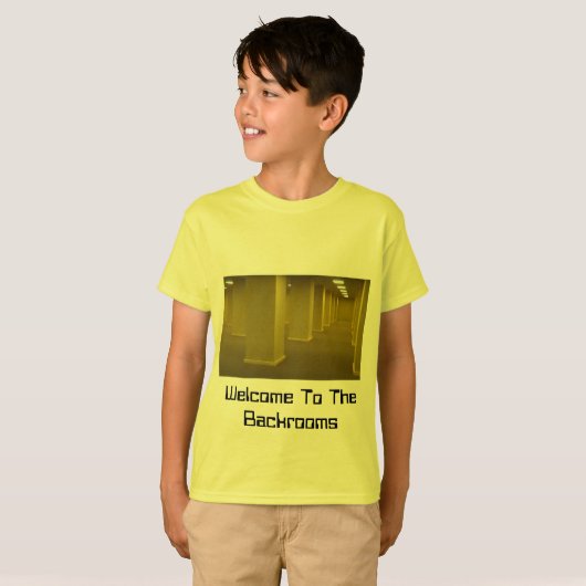 Welkom bij de Backrooms Kinder T-shirt (Voorkant volledig)
