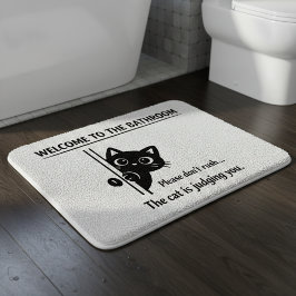Welkom bij de badkamer kattengezel badmat