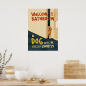 Welkom bij de Badkamerhond Poster (Keuken)