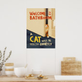 Welkom bij de Badkamerkat Poster (Keuken)