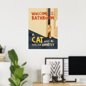 Welkom bij de Badkamerkat Poster (Thuiskantoor)