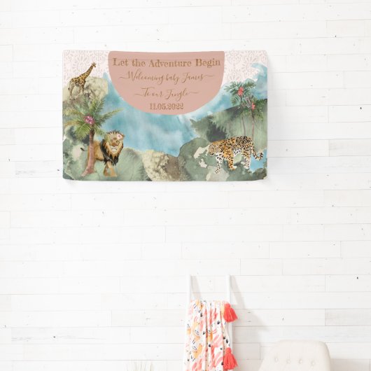 Welkom bij de banner van het baby shower van het o (Insitu)