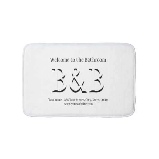 Welkom bij de Bathroom Bed en Breakfast Bath Badmat (Voorkant)