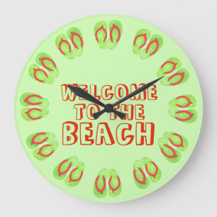 Welkom bij de Beach Green Teenslippers Vacation Grote Klok