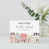 Welkom bij de Block New HomeOwner Realty Briefkaart (Staand voorkant)