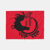 Welkom bij de Boerderij Rooster Fleece Deken (Voorkant (Horizontaal))