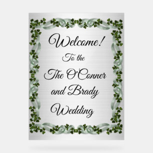 Welkom bij de bruiloft acryl bord