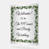 Welkom bij de bruiloft acryl bord (Hoek)