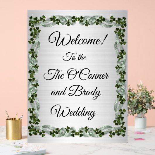 Welkom bij de bruiloft acryl bord (Huwelijk)