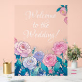 Welkom bij de bruiloft acryl teken acryl bord (Huwelijk)