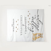 Welkom bij de bruiloft Corgi Dog Wandkleed (Voorkant (horizontaal))