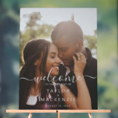 Welkom bij de bruiloft gepersonaliseerde foto acryl bord (Neutraal)