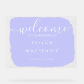 Welkom bij de bruiloft gepersonaliseerde maagdenpa acryl bord (Voorkant)