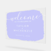 Welkom bij de bruiloft gepersonaliseerde maagdenpa acryl bord (Hoek)