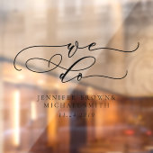 Welkom bij de bruiloft handtekening die we doen raamsticker (Vel 2)