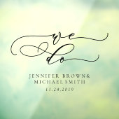 Welkom bij de bruiloft handtekening die we doen raamsticker (Vel 3)