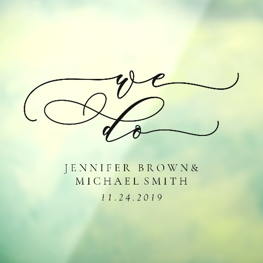 Welkom bij de bruiloft handtekening die we doen raamsticker (Vel 3)