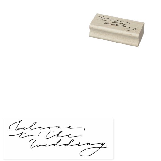 Welkom bij de bruiloft rubberstempel (Gestempeld)