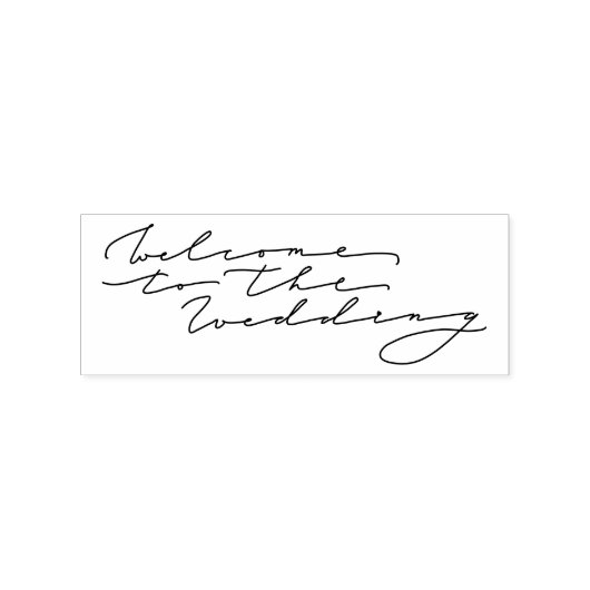 Welkom bij de bruiloft rubberstempel (Afrduk)