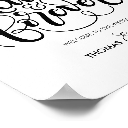 Welkom bij de bruiloft van - Altijd en altijd Poster (Hoek)