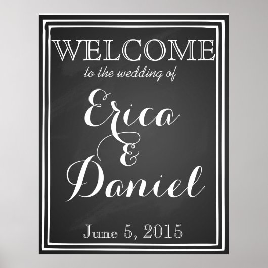 Welkom bij de bruiloft van het bord van het poster (Voorkant)