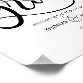 Welkom bij de bruiloft van - Laat de liefde groeie Poster (Hoek)