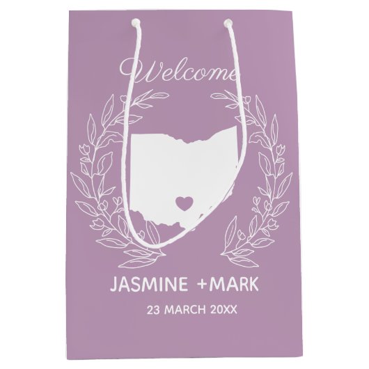 Welkom bij de bruiloft van Ohio bevoordeelt de gew Medium Cadeauzakje (Voorkant)