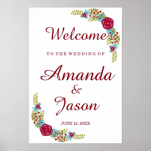 Welkom bij de bruiloft van - Poster - Dronkeltje m (Voorkant)