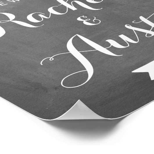 Welkom bij de bruiloft | Weddenschap-decor Poster (Hoek)