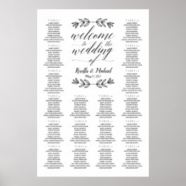 Welkom bij de bruiloft - zittingskaart poster