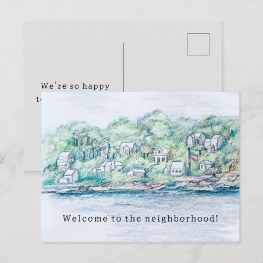 Welkom bij de buurt Lake Houses Village Briefkaart (Voorkant / Achterkant)