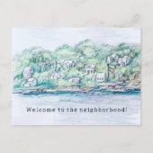 Welkom bij de buurt Lake Houses Village Briefkaart (Voorkant)