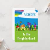 Welkom bij de buurt Schattigee huizen Kaart (Voorkant / Achterkant in situ)