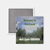 Welkom bij de Cabin WiFi Code House Huur Magneet (Voorkant / Achterkant)