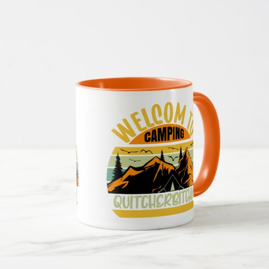 Welkom bij de Camp Quitcherbitchin-Mok Mok (Voorkant rechts)