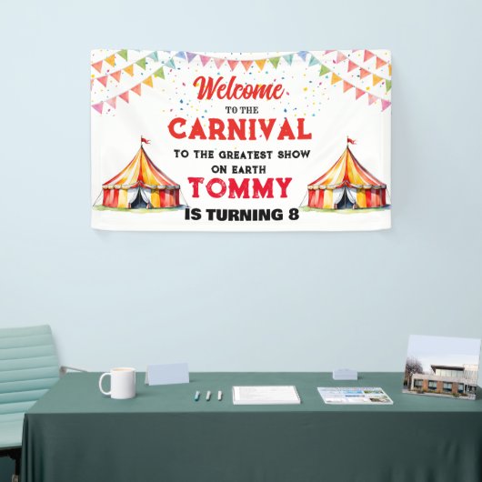 Welkom bij de Carnaval voeg je eigen tekst Banner (Beurs)