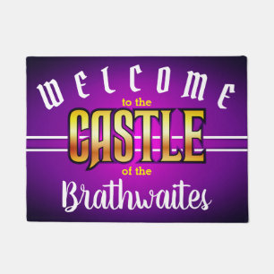 Welkom bij de CASTLE van (Jouw naam - editable) Deurmat