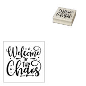 Welkom bij de Chaos Citaat Rubberstempel (Gestempeld)