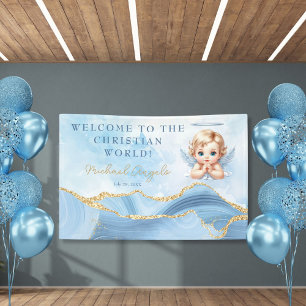 Welkom bij de Christelijke World Boy Baptism Spandoek