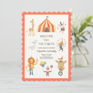 Welkom bij de Circus Baby Shower Kaart
