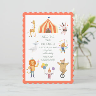 Welkom bij de Circus Baby Shower Kaart