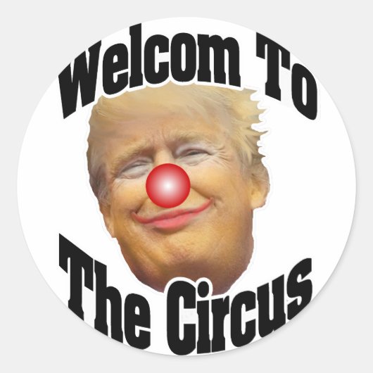 Welkom bij de Circus Ronde Sticker (Voorkant)
