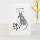 "Welkom bij de club", nieuwe baby, grappig Kaart (Gele Bloem)